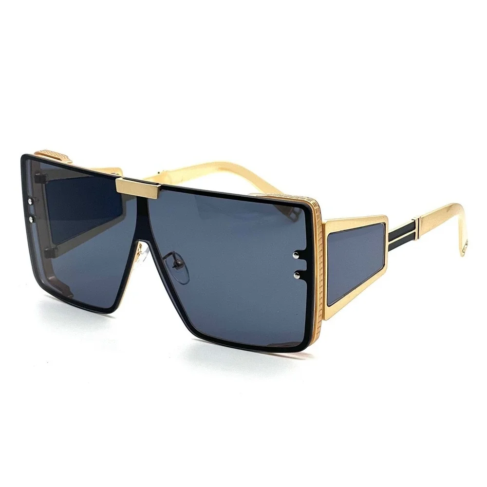 Men Statement Shield Sunglasses Bold Futuristic Design Shades Ladys Modern Gafas